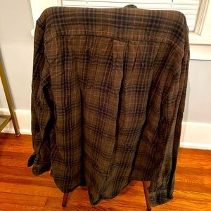 Men’s Flannel Shirt Brown - St John’s Bay | Size L